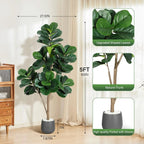 Willow Estate Artificial Fiddle Leaf Fig Tree