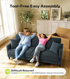 Willow Arc Curved Loveseat Sofa