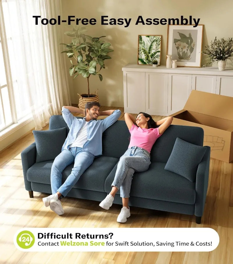 Willow Arc Curved Loveseat Sofa