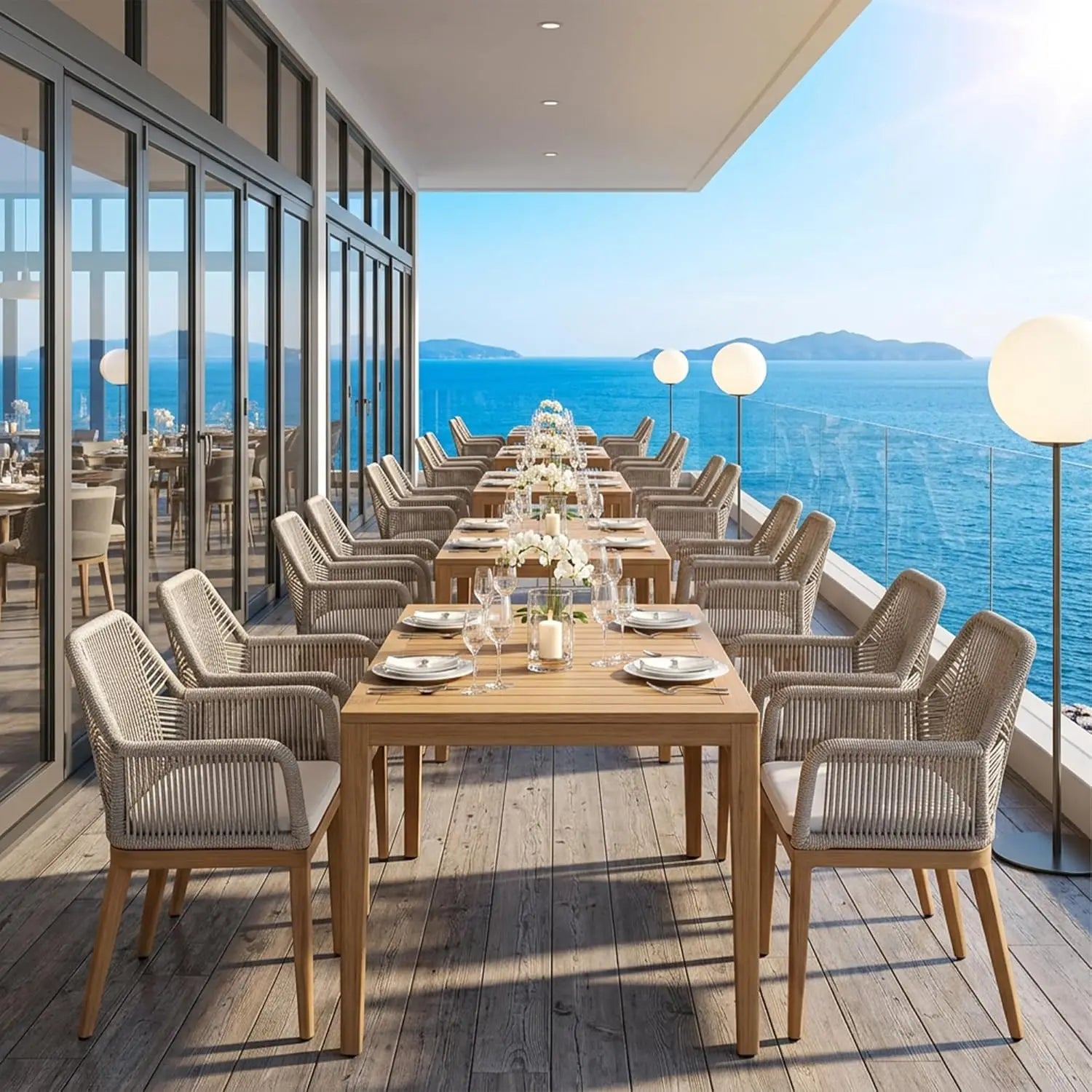 Coastal Breeze Outdoor Dining Chair Set