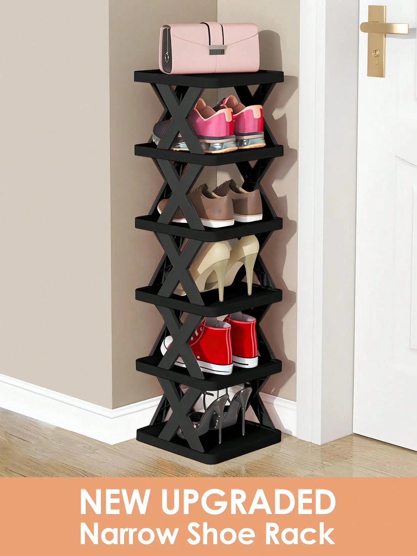 Haven Ridge SpaceSaver Vertical Shoe Organizer – 6 or 9 Tier