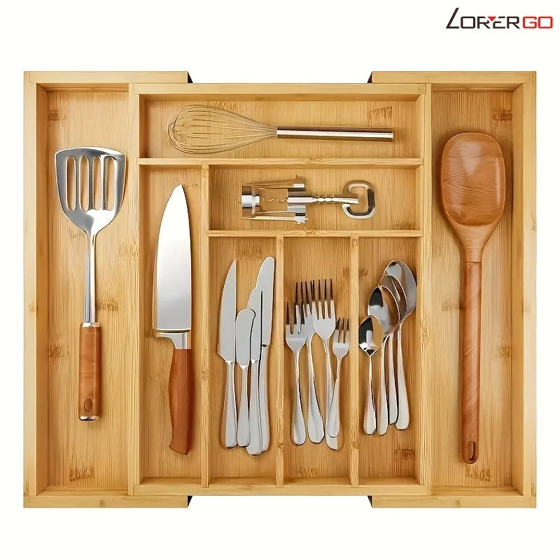 Bamboo Expandable Drawer Organizer & Divider