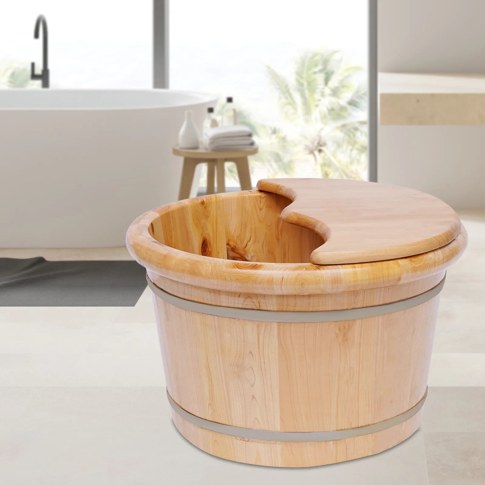 Serenity Cedar Foot Spa Basin & Massage Bucket
