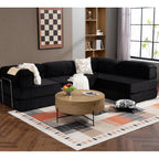 108" L Shaped Boneless Couch, Modular Sectional Sofa with Chaise, Cloud Sectional Couch with Deep Seat & Removable, Customized
