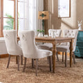 Luxe Haven Velvet Tufted Wingback Dining Chairs
