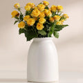 Haven Ridge Modern White Ceramic Flower Vase