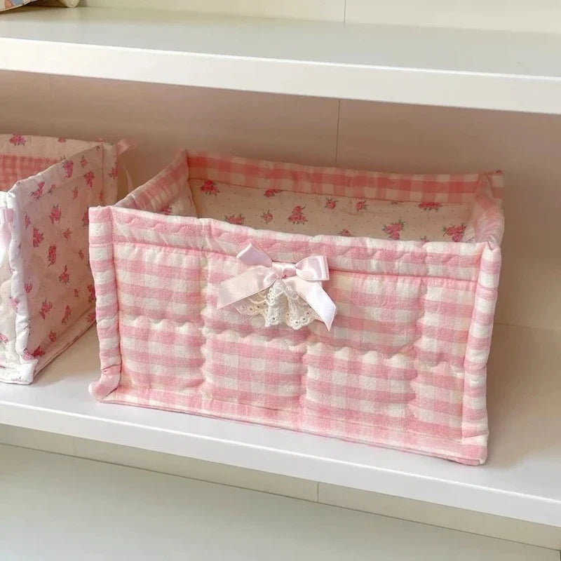 Kawaii Cottagecore Fabric Storage Box