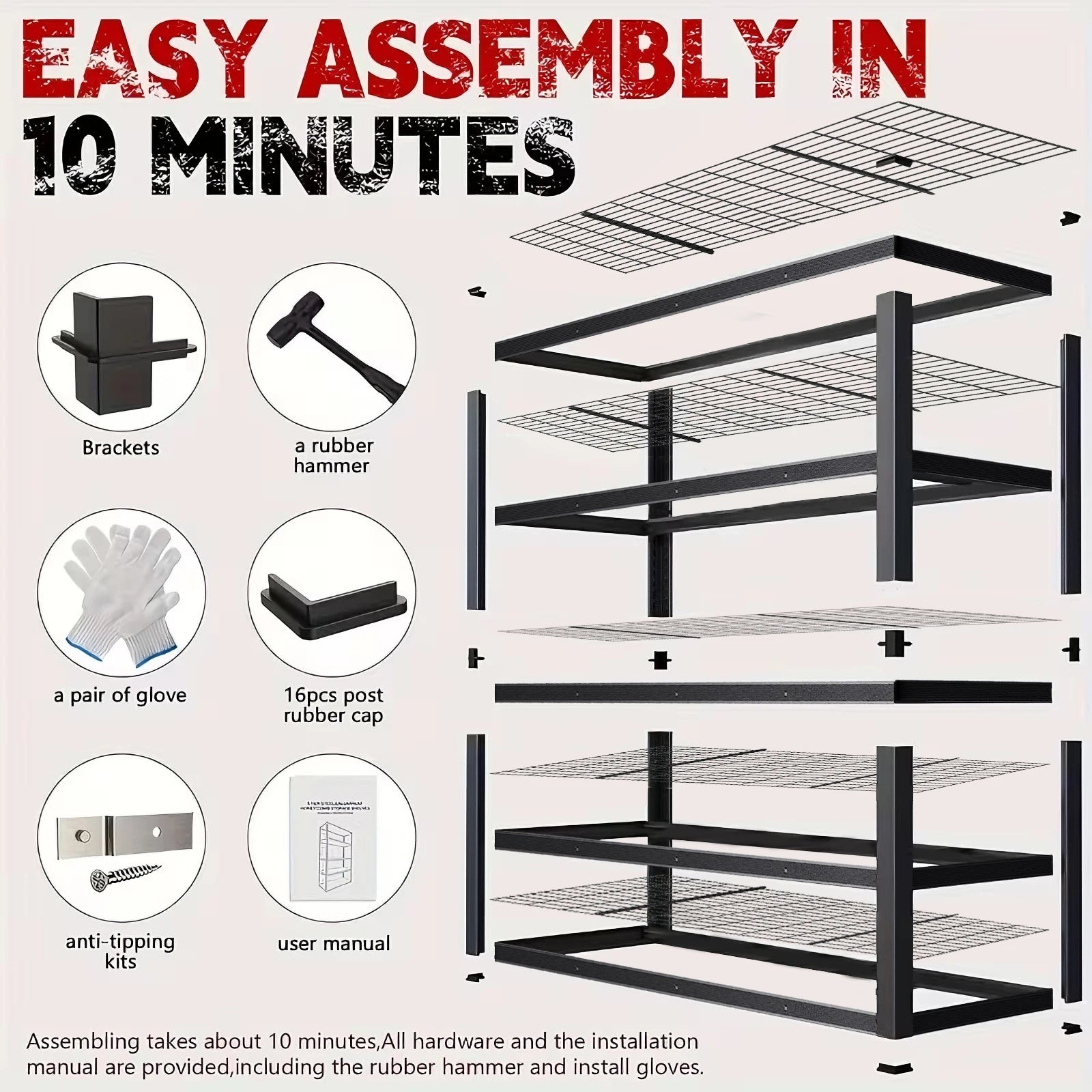 TitanMax Pro 84" Heavy-Duty Industrial Storage Rack