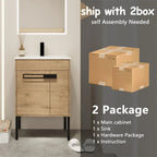 24 Inch Bathroom Vanity With Sink, Freestanding Bathroom Vanity or Floating is Optional Conversion24*18