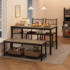 4-Piece Rectangle Dining Table for 4 Farmhouse Kitchen Table Small Dinner Table Kitchen Dinning Table for Dining Room  Apartments