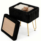 Luna Luxe Faux Fur Storage Ottoman