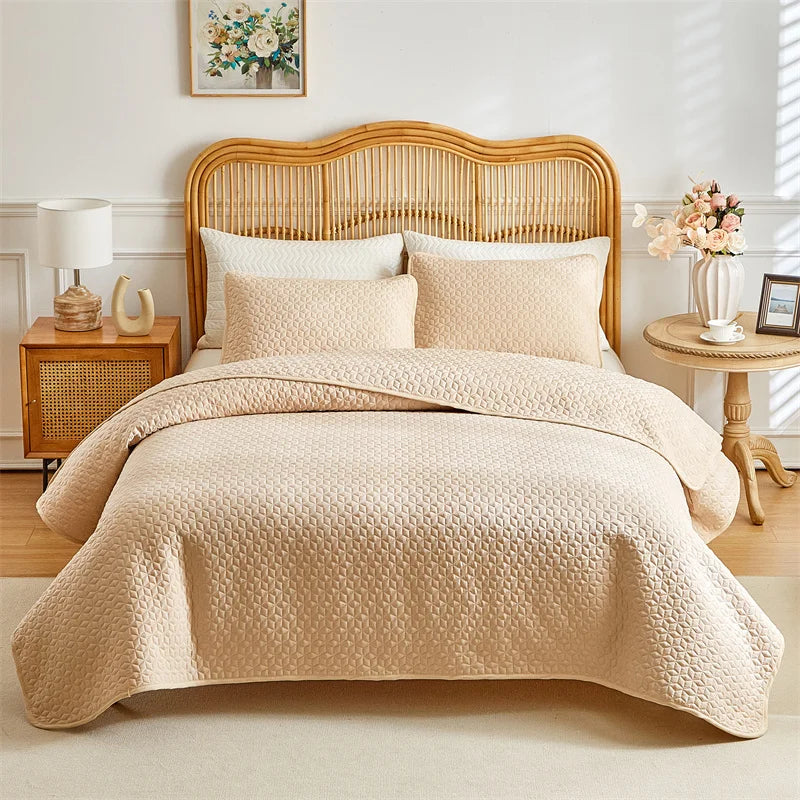 Haven Lightweight Plaid Quilt Set – 3 Piece
