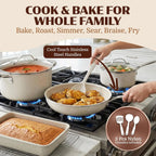 Hearthstone Ceramic Nonstick Cookware Collection – 20 Piece Set