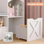 Castle Kids Bookshelf with Reading Nook, Storage & LED Lights