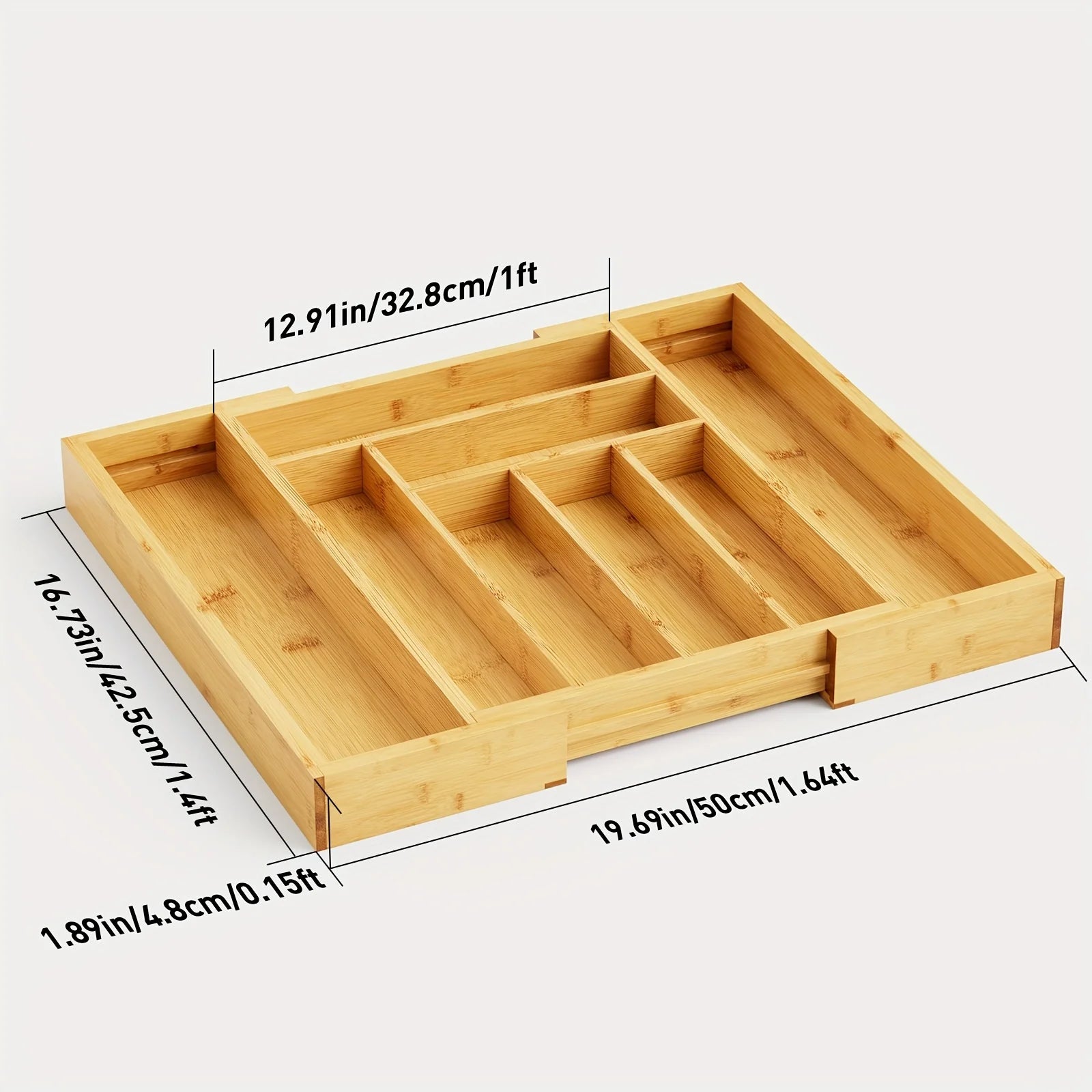 Bamboo Expandable Drawer Organizer & Divider