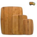 Bamboo Cutting Board Set 3 Piece Durable Kitchen Chopping Boards