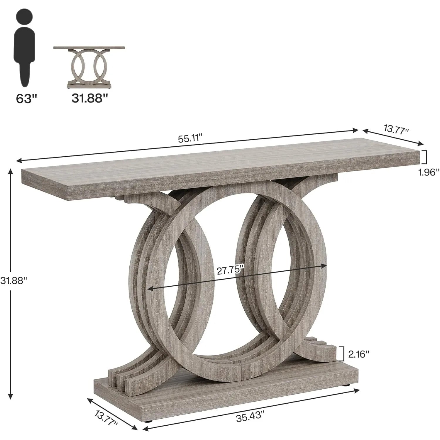 Oakridge Geometric Console Table