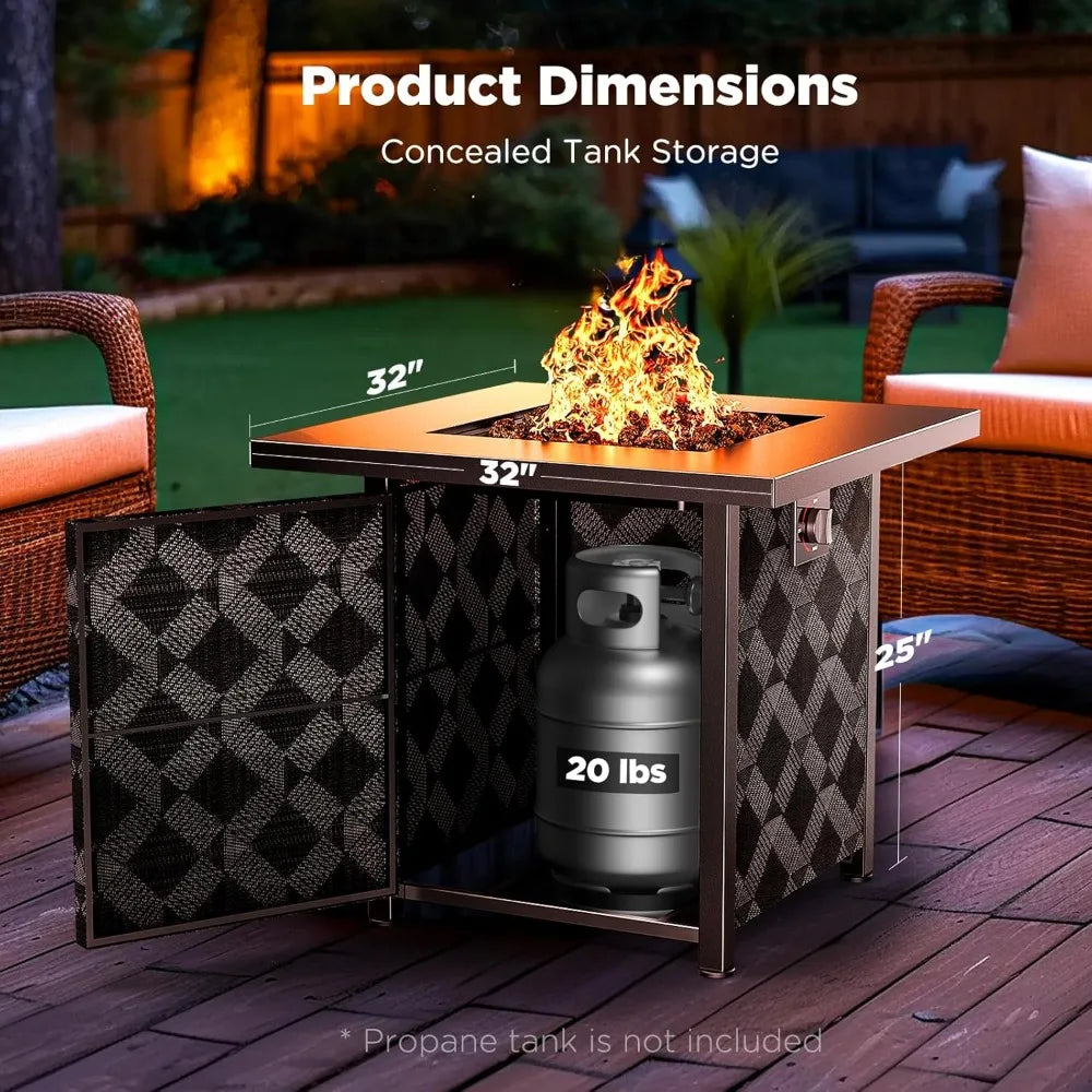 Ember Glow Propane Fire Pit Table