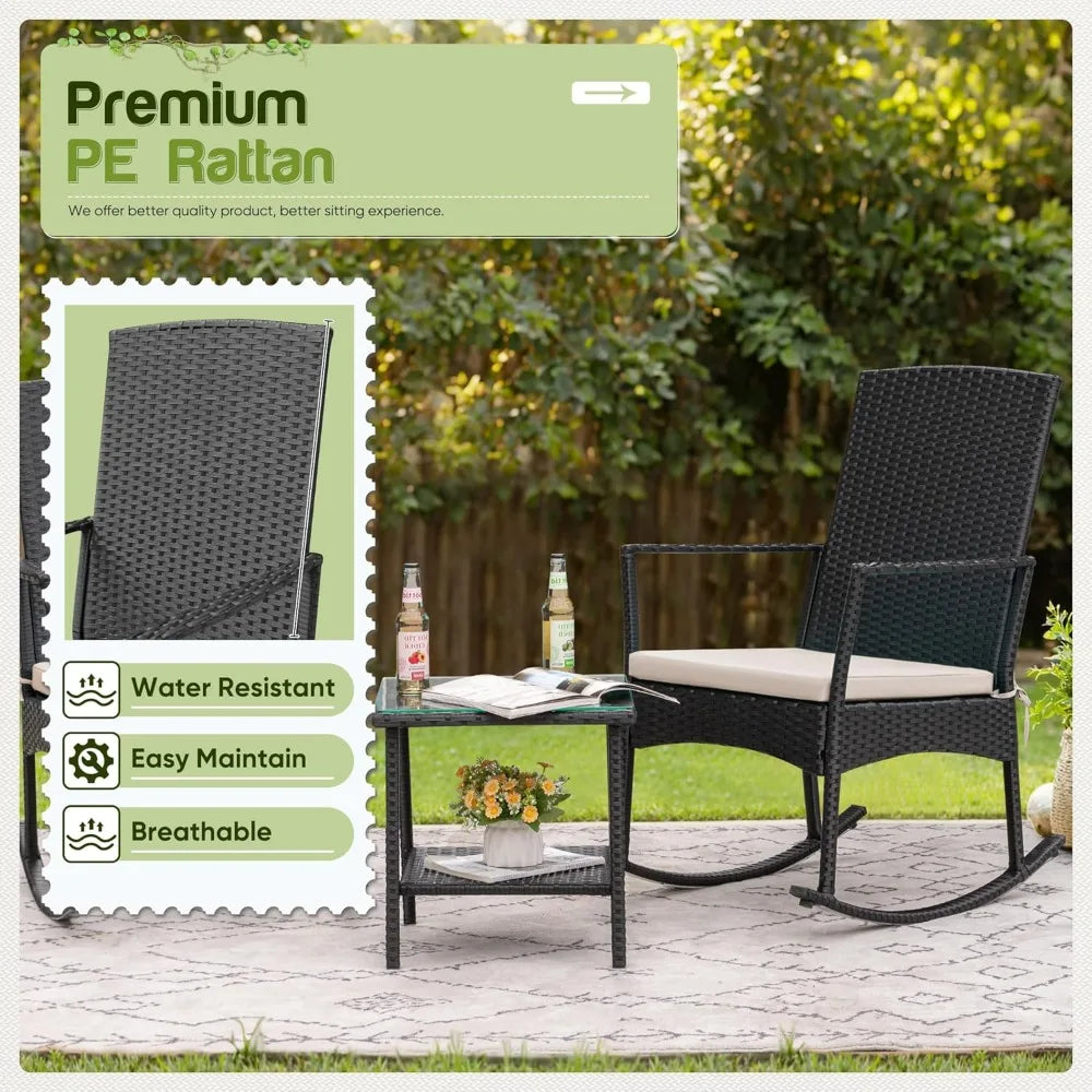 Harbor Ridge Outdoor Rocking Chair Set