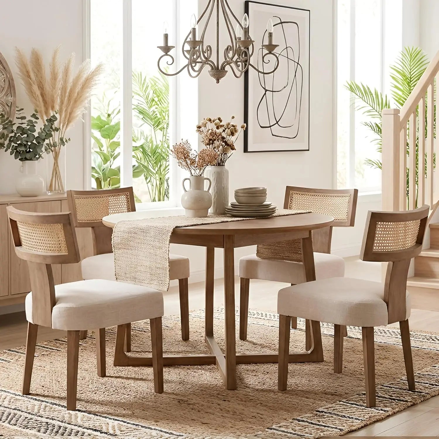 Monroe Linen Upholstered Dining Chairs