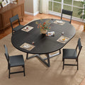 Extendable Kitchen Table Chairs Set of 4,  Compact Kitchen Table and 4 Stools Small Space,