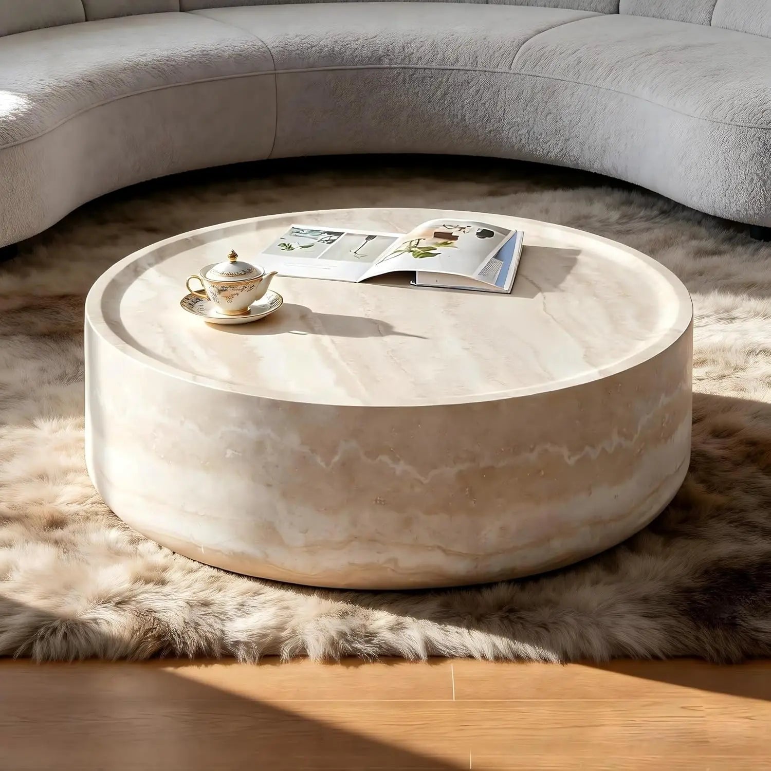 Sculpted Oval Coffee Table