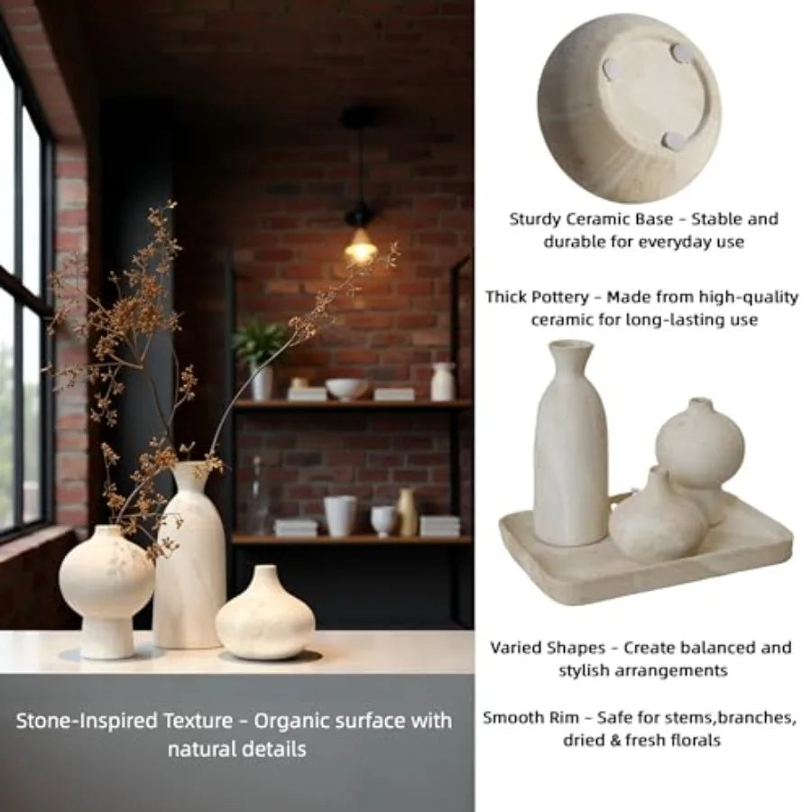 Stone Haven Ceramic Vase Collection
