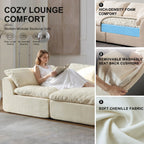 Lounge Cloud Modular Sectional Sofa – Oversized Deep-Seat L-Shaped Sofa Bed