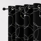 LunaShield Blackout Thermal Foil Grommet Curtain Panels – 4 Piece Set