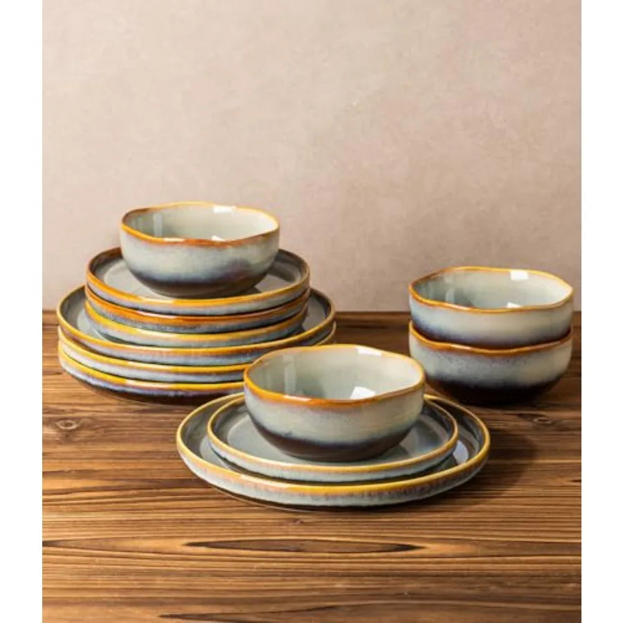 Haven Stone Reactive Glaze Dinnerware Set
