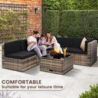 Aspen Ridge 8-Piece Outdoor Wicker Patio Sectional Set