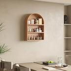 Nordic Oak Wall-Mounted Wine & Bottle Display Rack