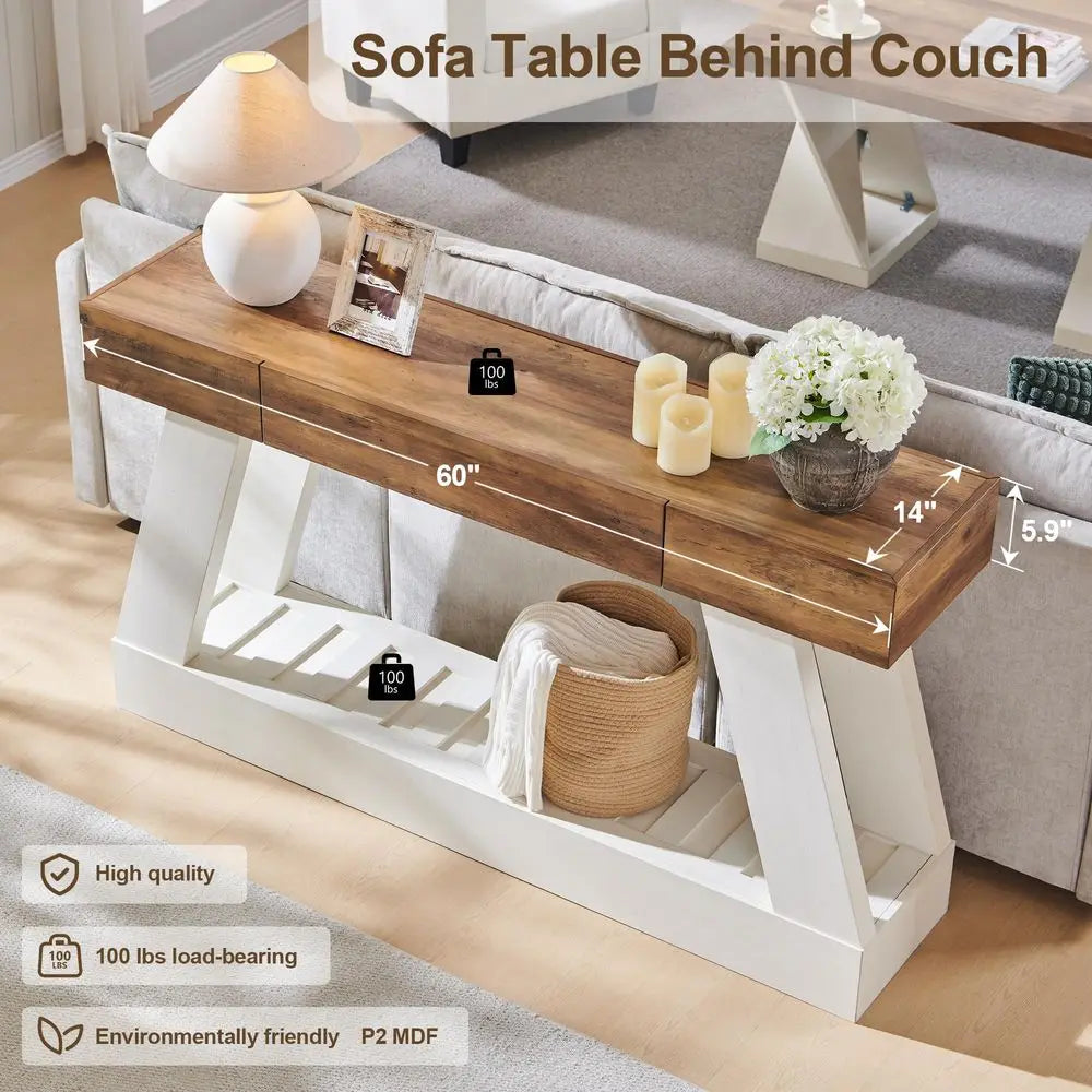 Heritage Lane Farmhouse Console Table