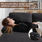 Korser U-Shaped Sectional Sofa 4 Seater Lounge Sleeper with Removable Cushions Upholstered Couches for Living Room