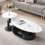 Havencrest Oval Faux Marble Coffee Table