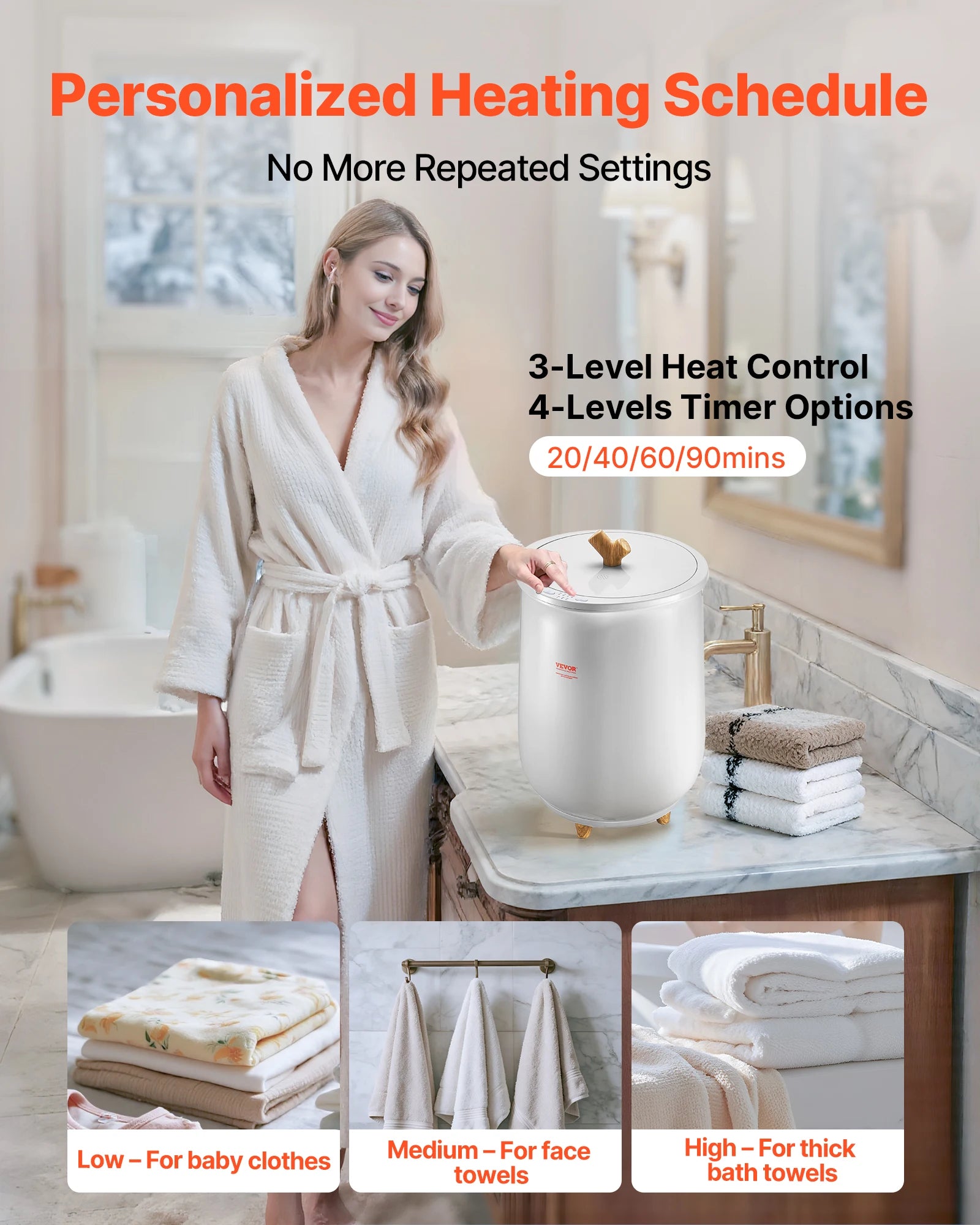 Serenity Spa Heated Towel Warmer Bucket with Aromatherapy