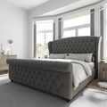 Royal Crest California King Velvet Sleigh Bed