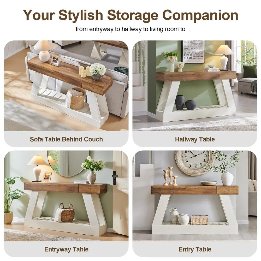 Heritage Lane Farmhouse Console Table