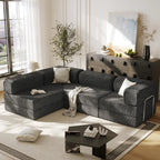 108" L Shaped Boneless Couch, Modular Sectional Sofa with Chaise, Cloud Sectional Couch with Deep Seat & Removable, Customized