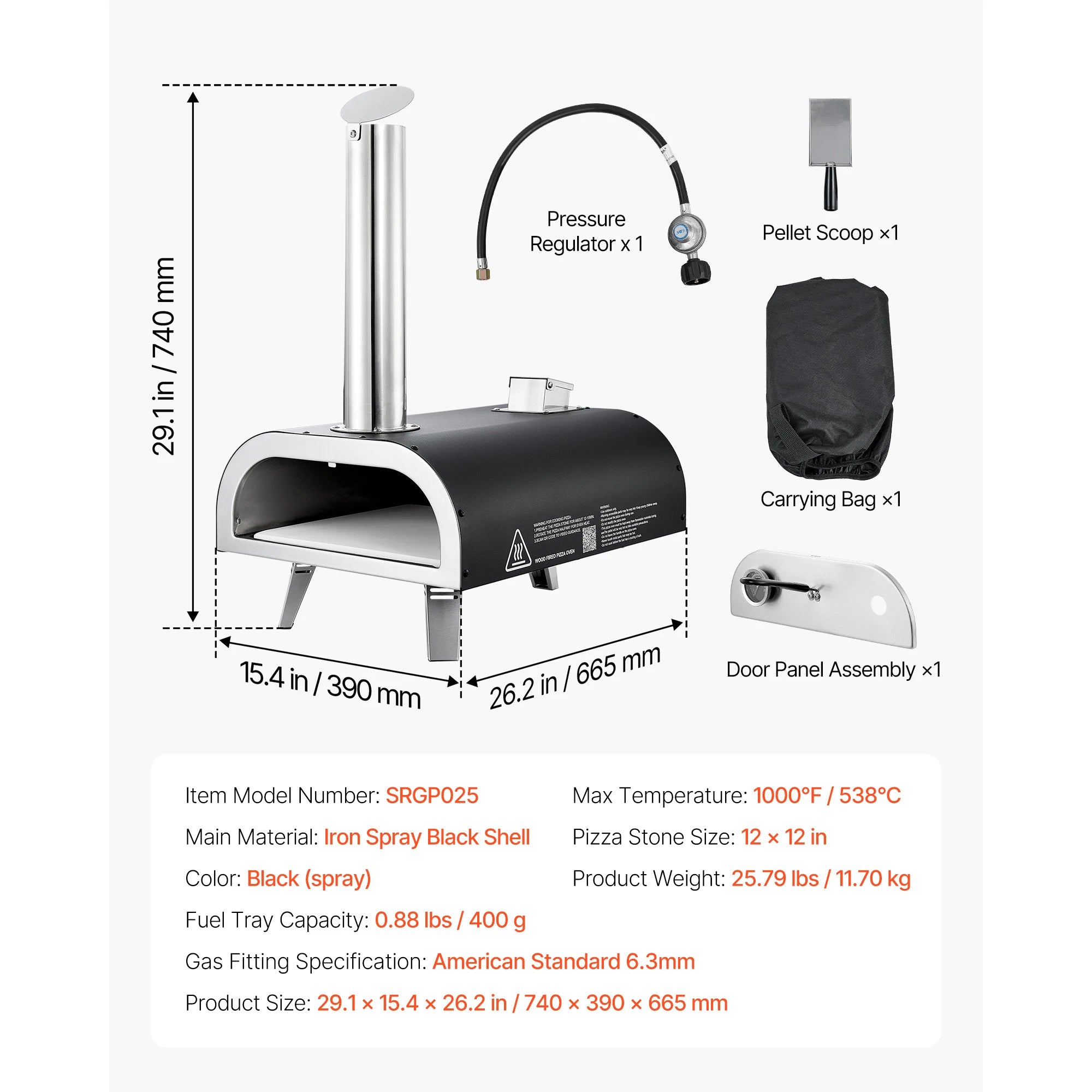 Trailstone Pro Portable Pizza Oven