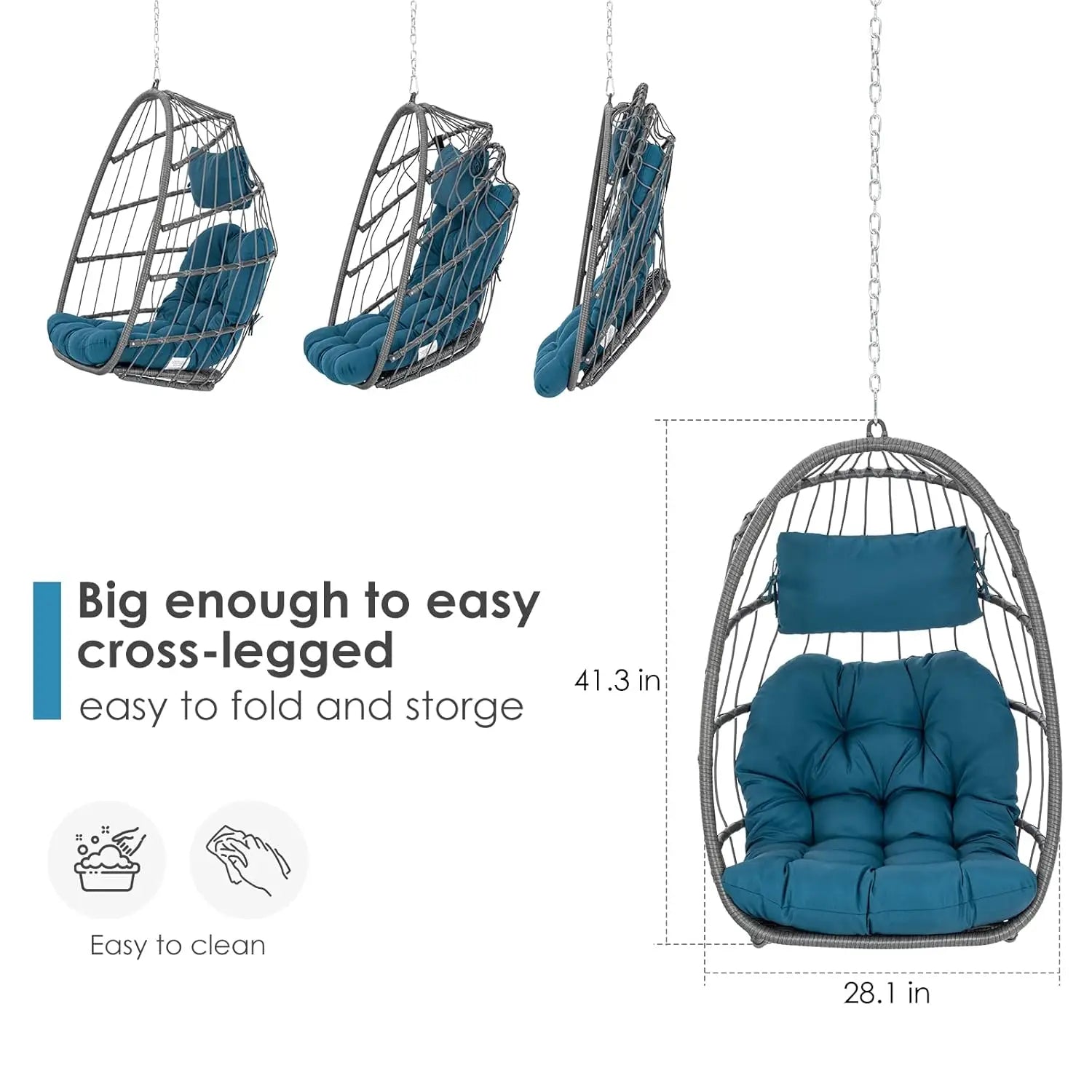 Haven Ridge Foldable Hanging Egg Swing Chair