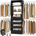 Expandable Walk-In Closet System with 4 Drawers