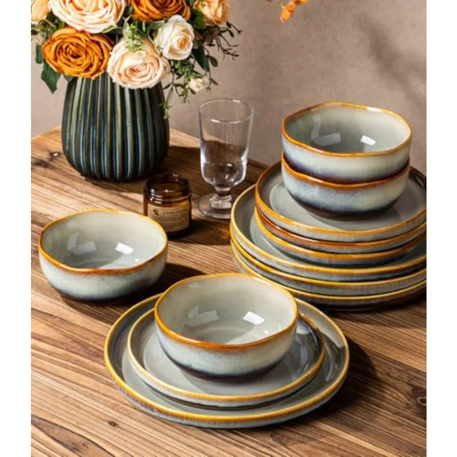 Haven Stone Reactive Glaze Dinnerware Set