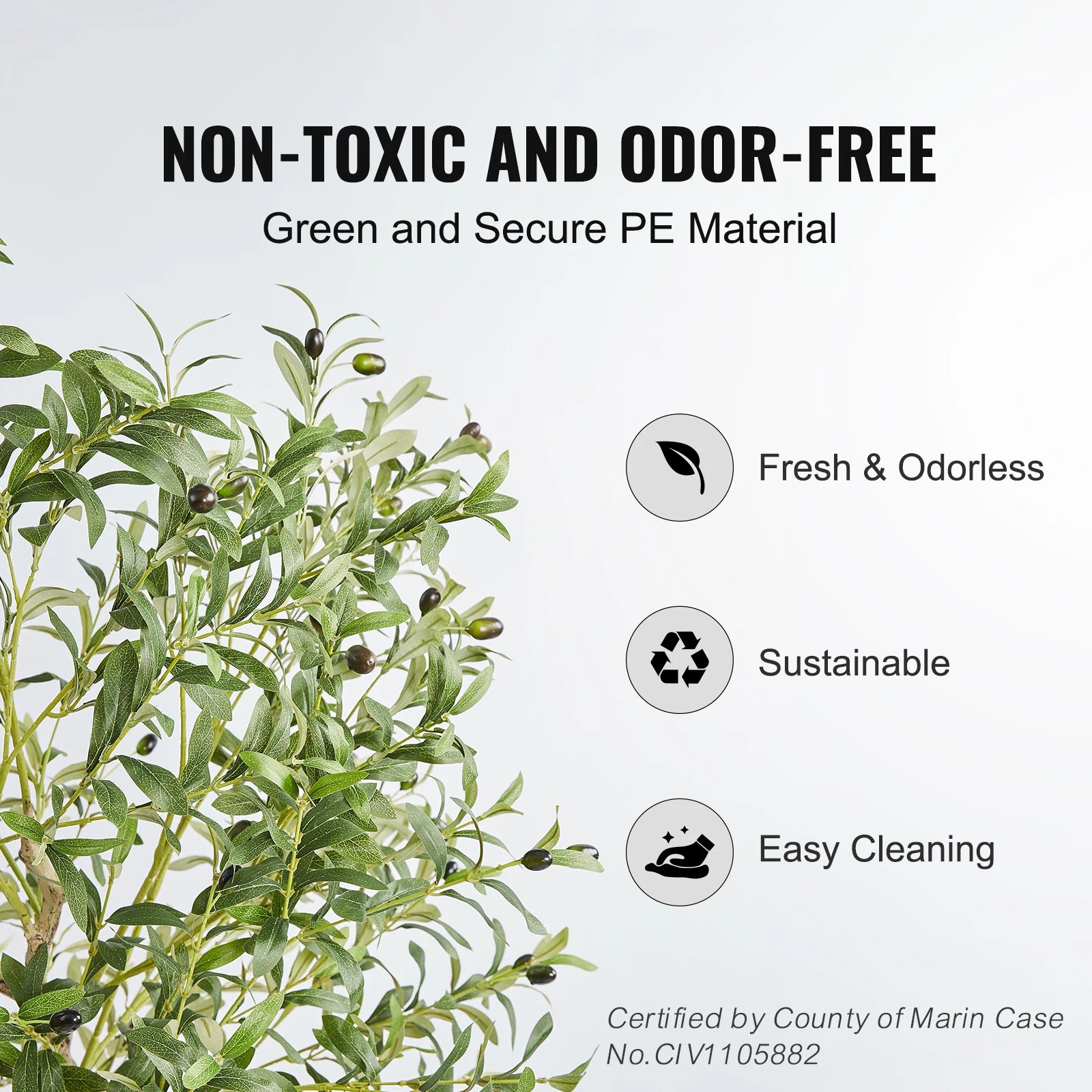 Mediterranean Faux Olive Tree – 4FT, 5FT & 6FT