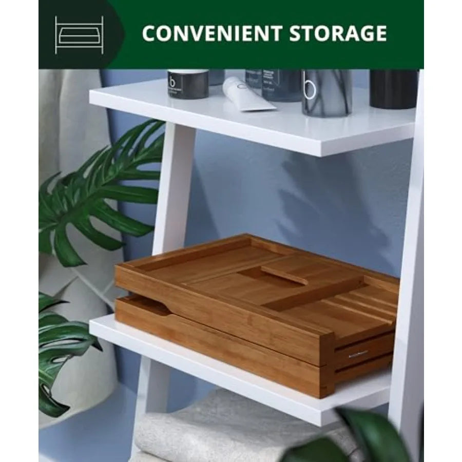 Serenity Retreat Foldable Bamboo Bath Caddy Tray