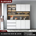 Modern Pine Sideboard Cabinet with Glass Doors