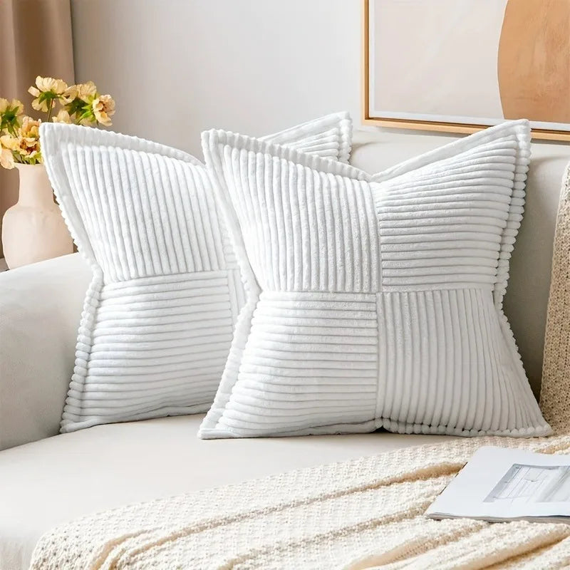 Willow Ridge Corduroy Striped Pillow Cover Set – 2 Piece