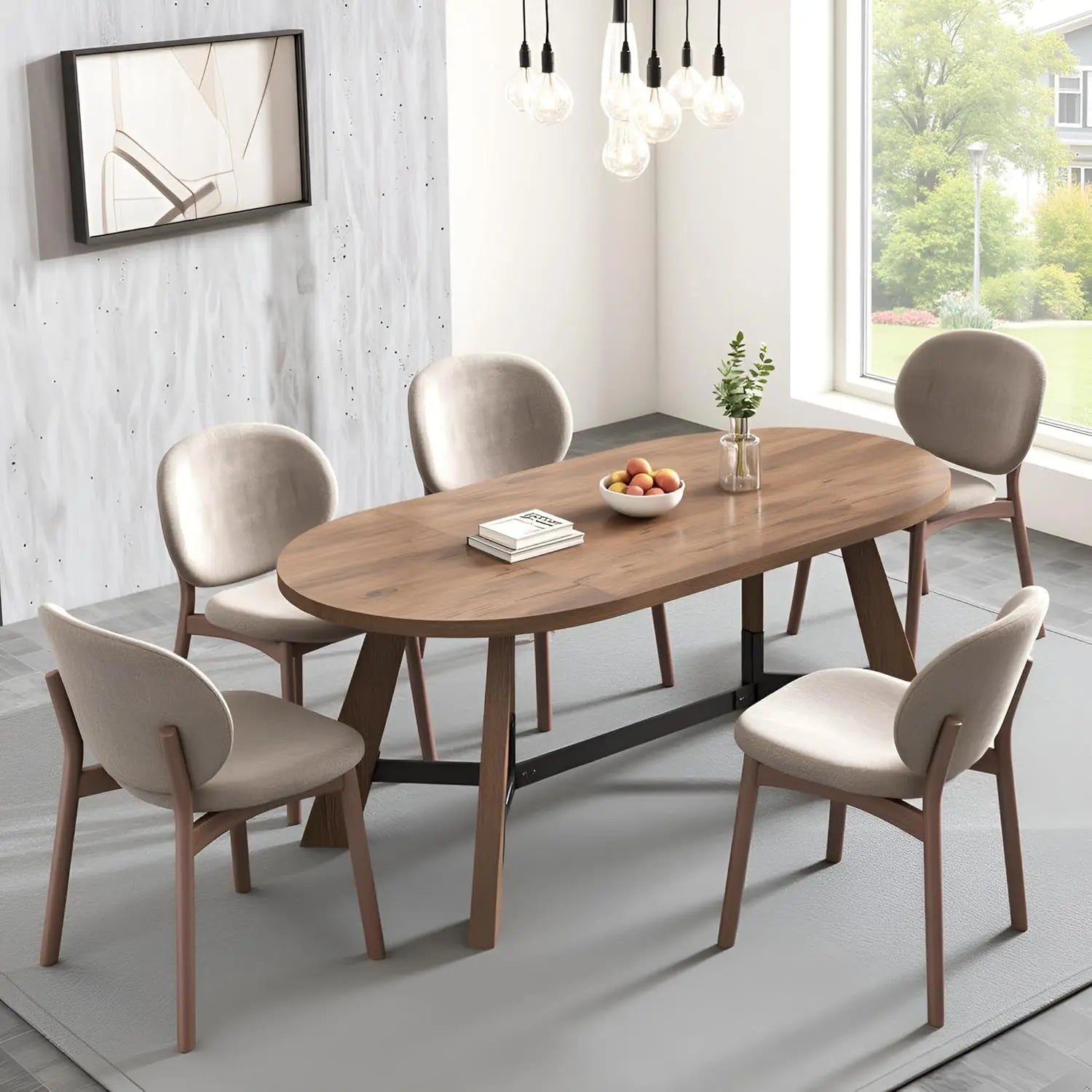 Heritage Oval Farmhouse Dining Table – Seats 6 to 8