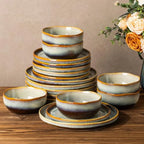 Haven Stone Reactive Glaze Dinnerware Set
