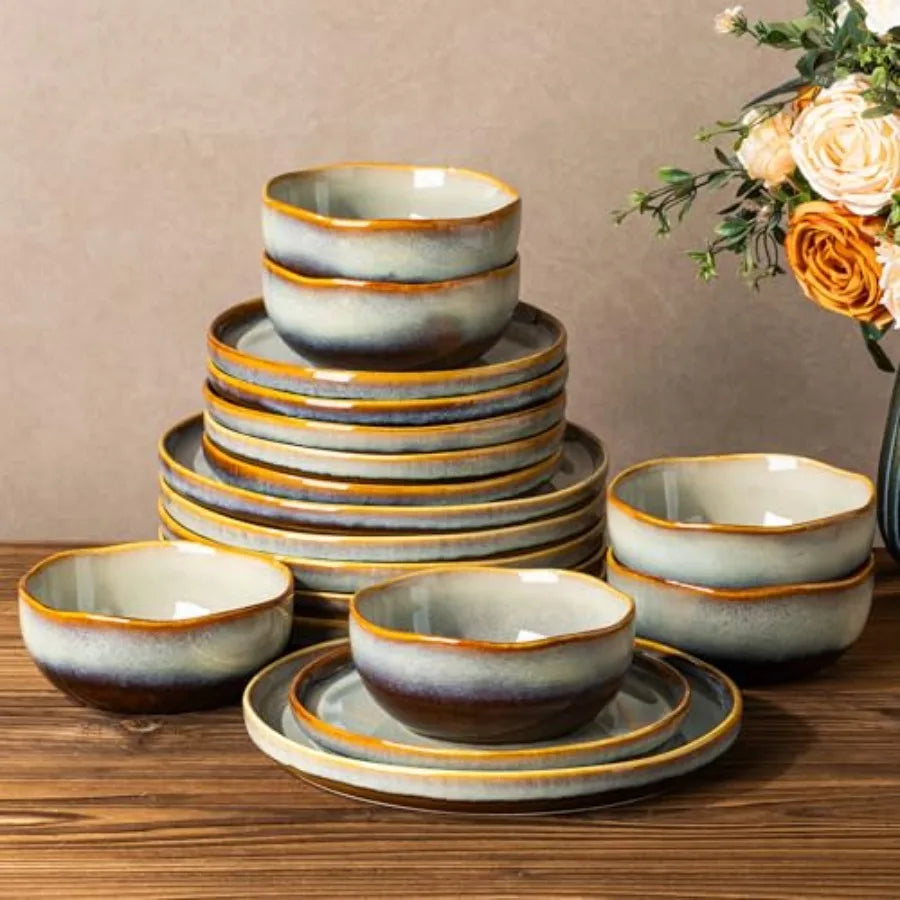Haven Stone Reactive Glaze Dinnerware Set
